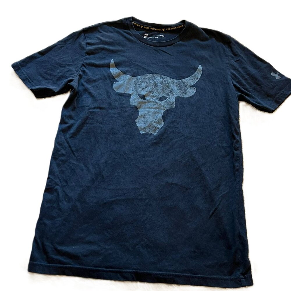 Under Armour Project Rock Black Logo T-Shirt Small